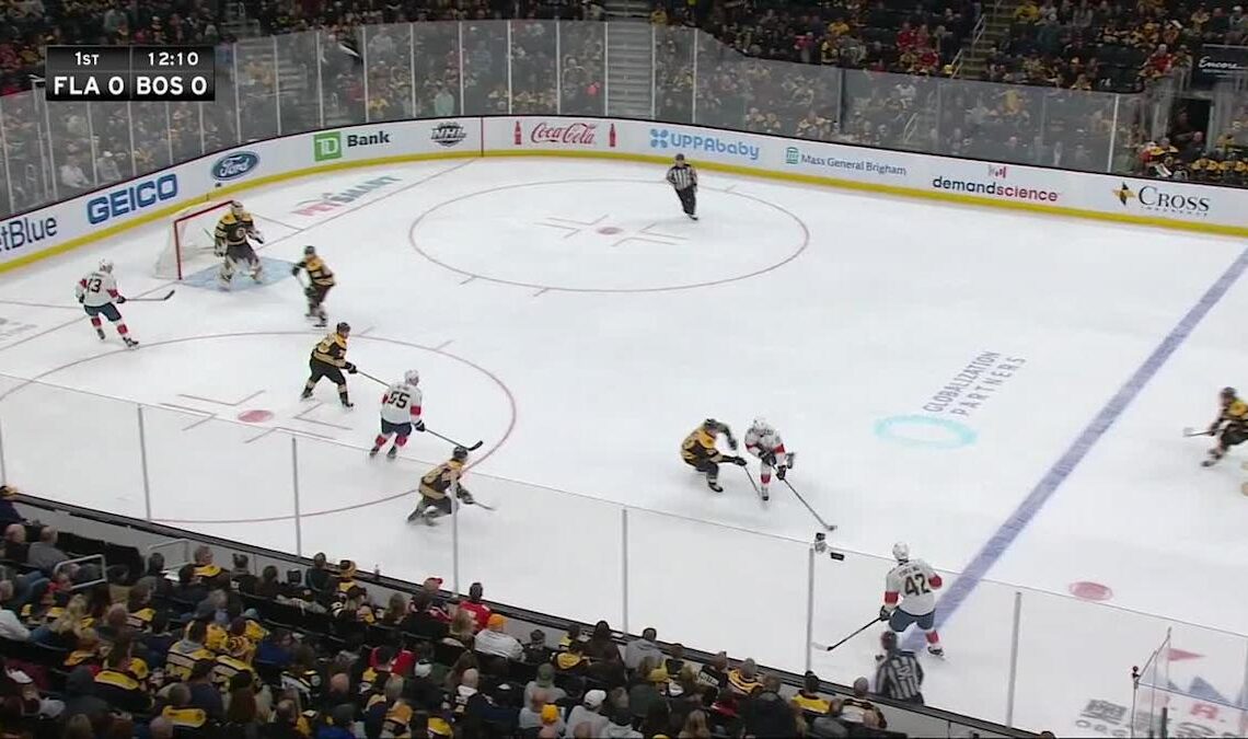 Gustav Forsling with a Goal vs. Boston Bruins