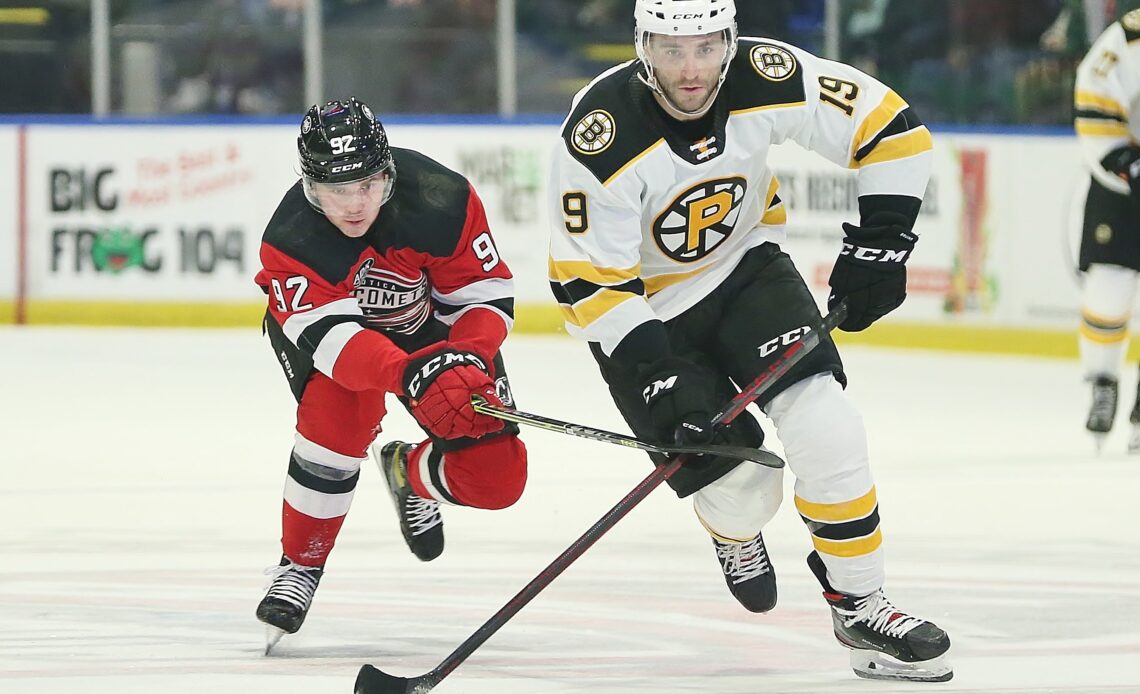 P-BRUINS GRAB A POINT, FALL IN OVERTIME TO UTICA COMETS, 2-1