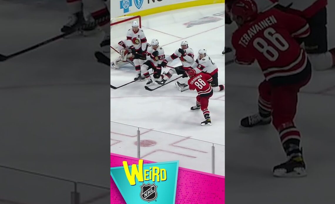 Synchronized Blocking ⤹ | Weird NHL #shorts