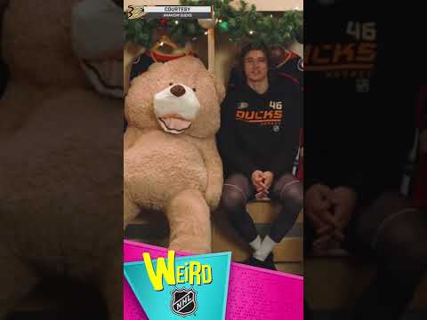 Teddy Bear Scares Trevor Zegras 🧸🤣 | Weird NHL #shorts