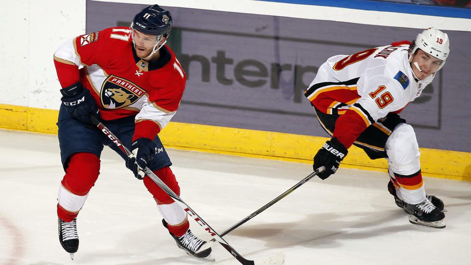 The Flames salvaged a potentially disastrous summer by inking Jonathan Huberdeau to an 8-year deal. How are you feeling about the Tkachuk trade now? (Getty)