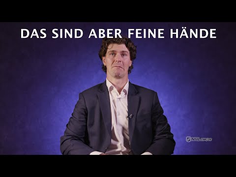 NHL Stars try hockey phrases in German