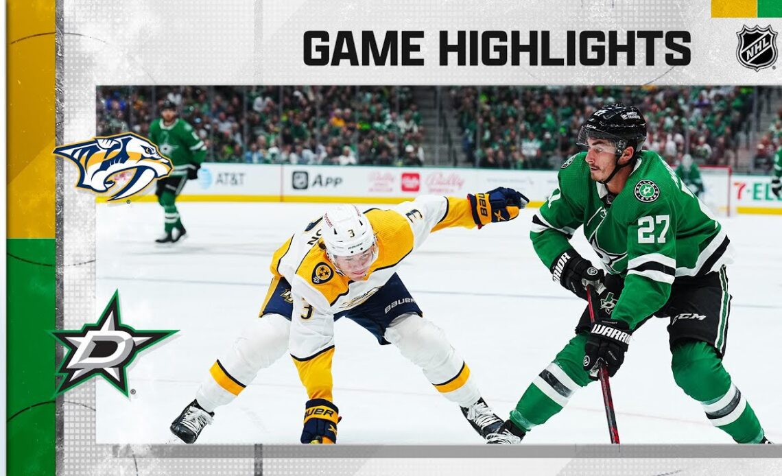 Predators @ Stars 10/15 | NHL Highlights 2022