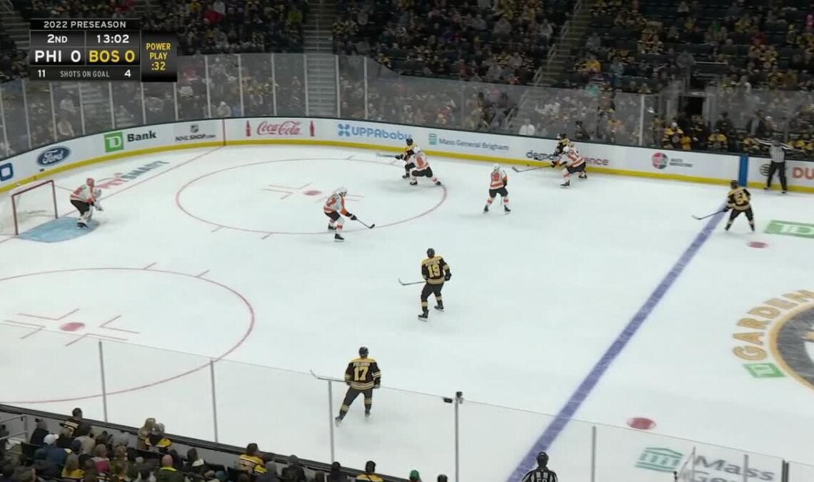 a Goal from Boston Bruins vs. Philadelphia Flyers