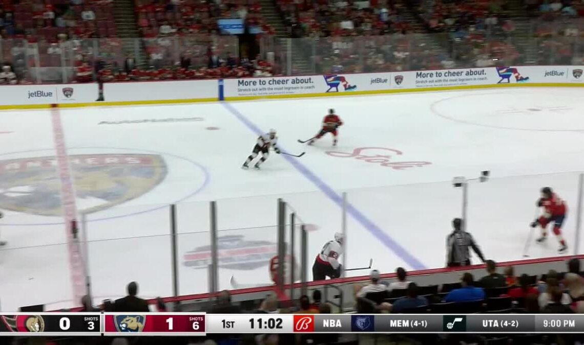 a Goalie Save from Florida Panthers vs. Ottawa Senators