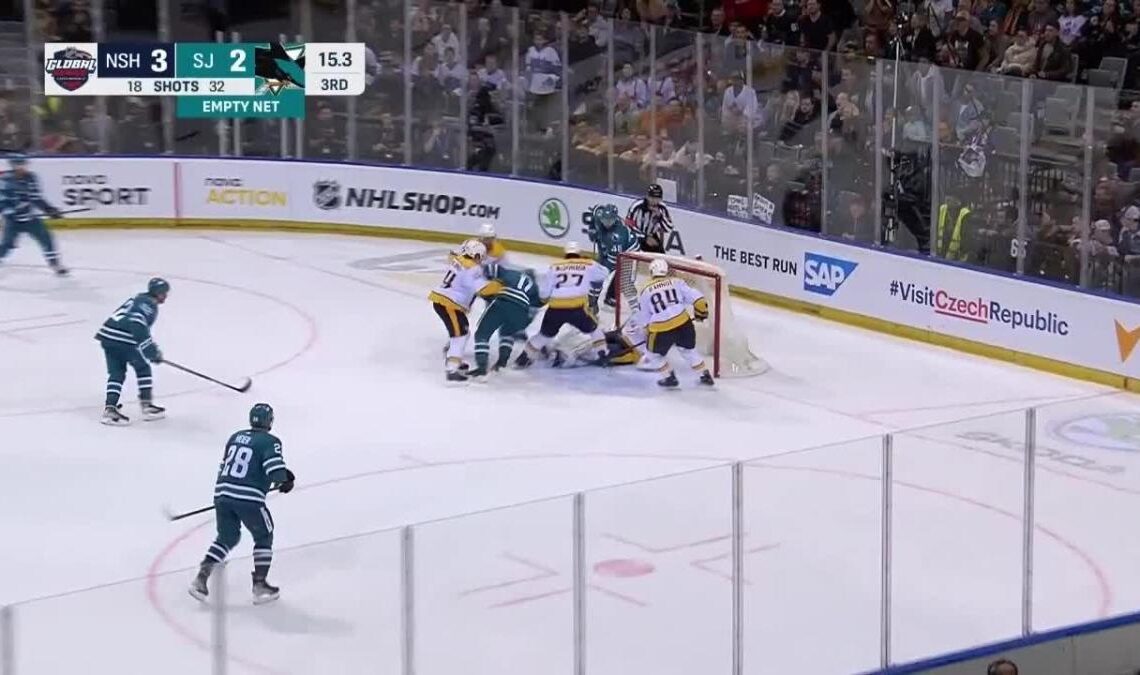 a Goalie Save from San Jose Sharks vs. Nashville Predators