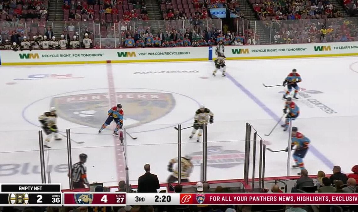 Aaron Ekblad with a Goal vs. Boston Bruins