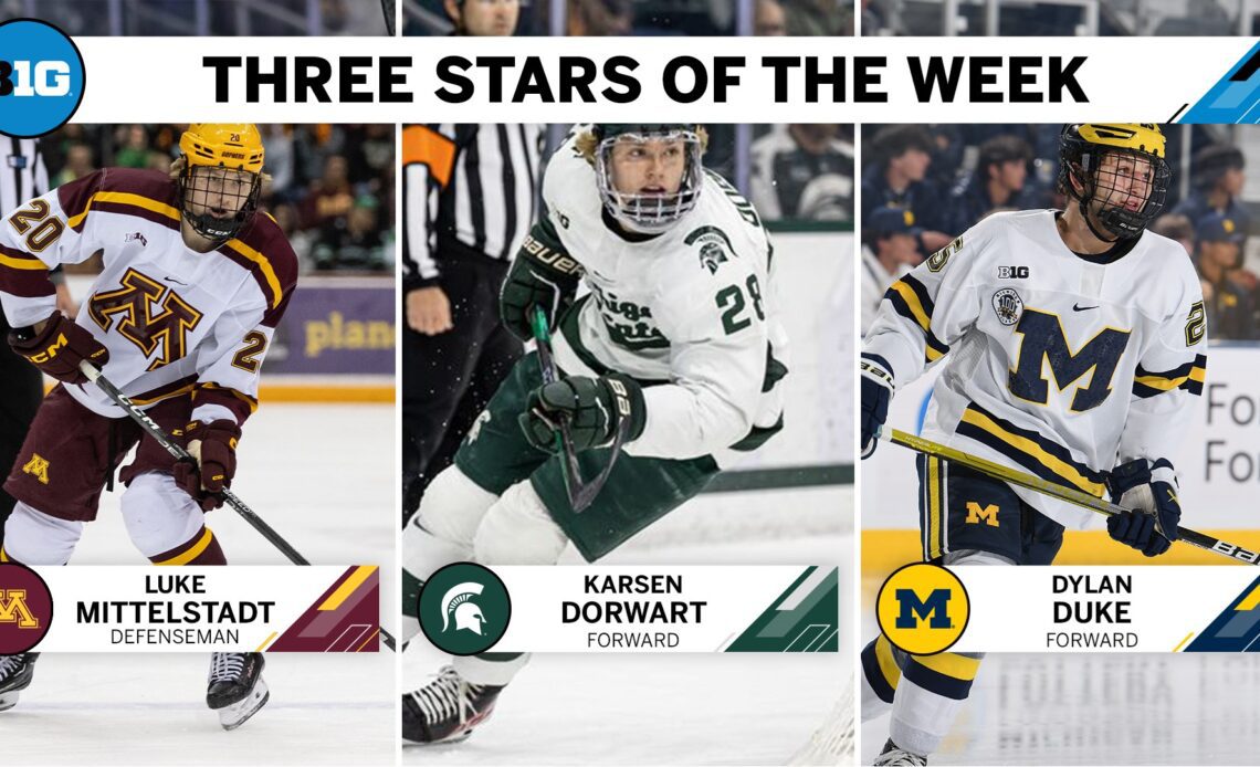 Big Ten Conference Announces Three Stars of the Week