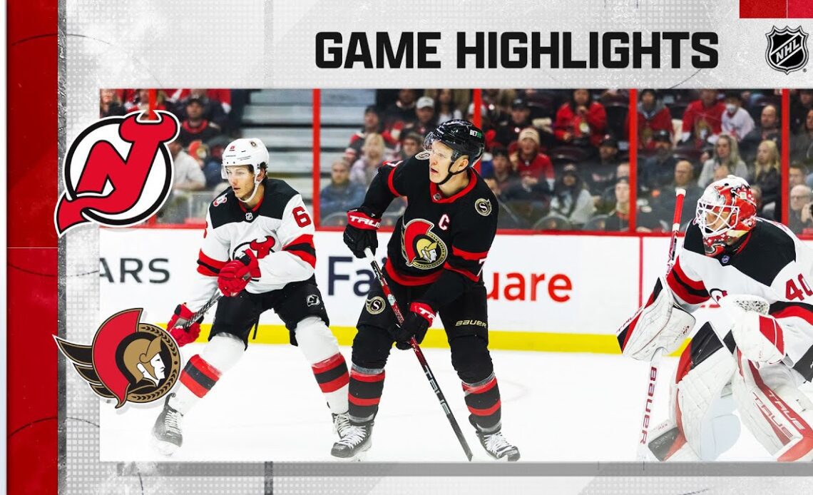 Devils @ Senators 11/19 | NHL Highlights 2022