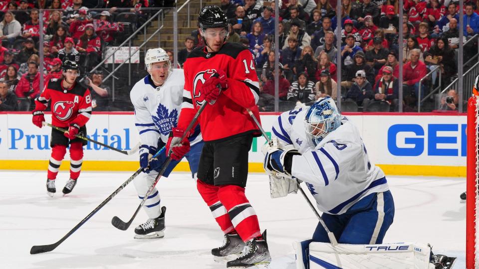 New Jersey Devils fans were not impressed with the referees after they had three goals disallowed against the Toronto Maple Leafs on Wednesday. (Getty Images)