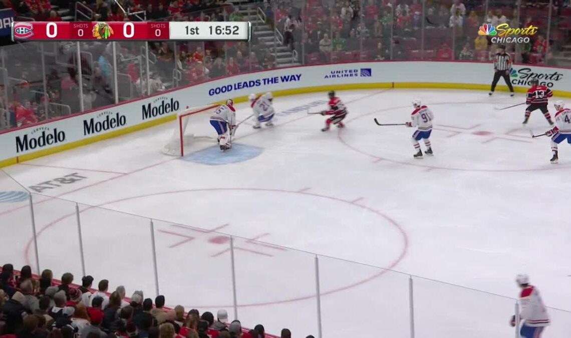 Joel Edmundson with a Goal vs. Chicago Blackhawks