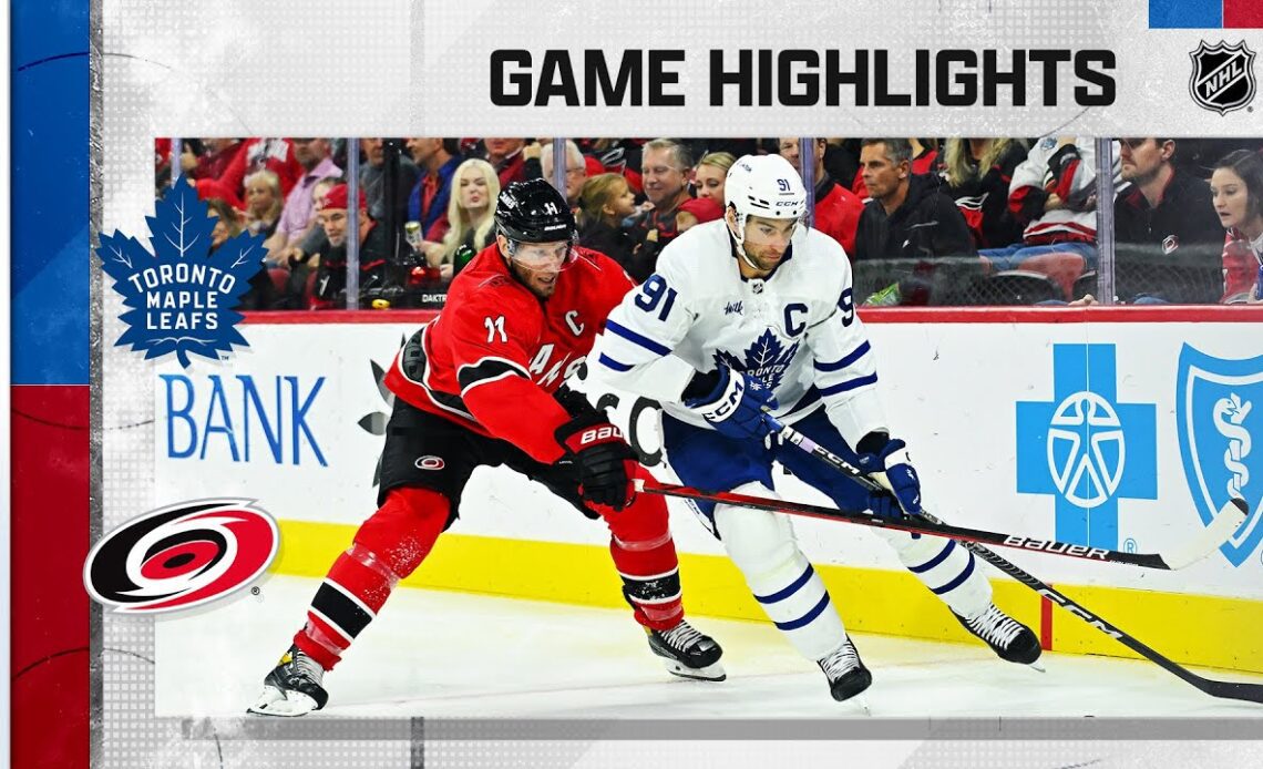 Maple Leafs @ Hurricanes 11/6 | NHL Highlights 2022