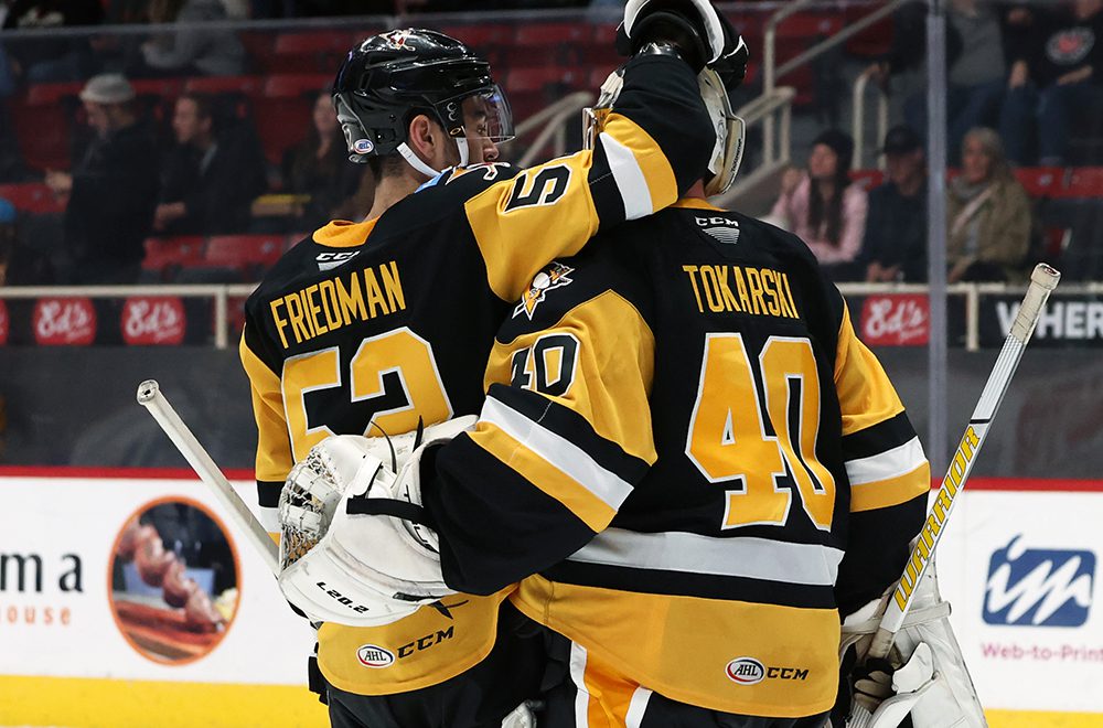 PENGUINS TROUNCE CHECKERS IN REMATCH, 5-2