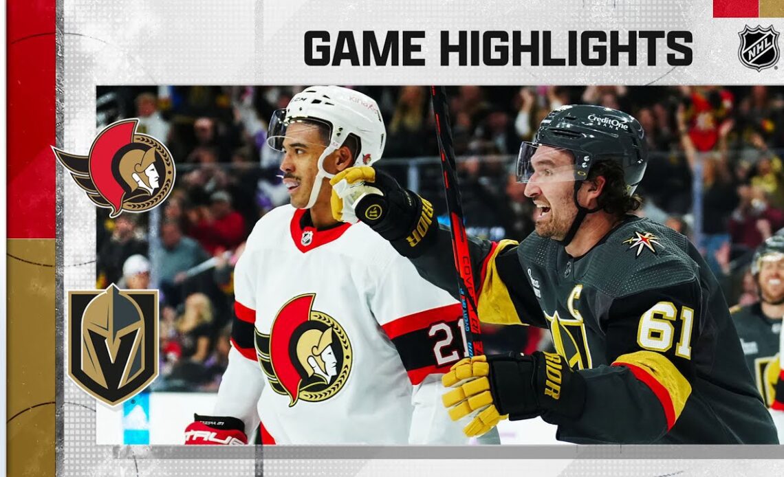 Senators @ Golden Knights 11/23 | NHL Highlights 2022