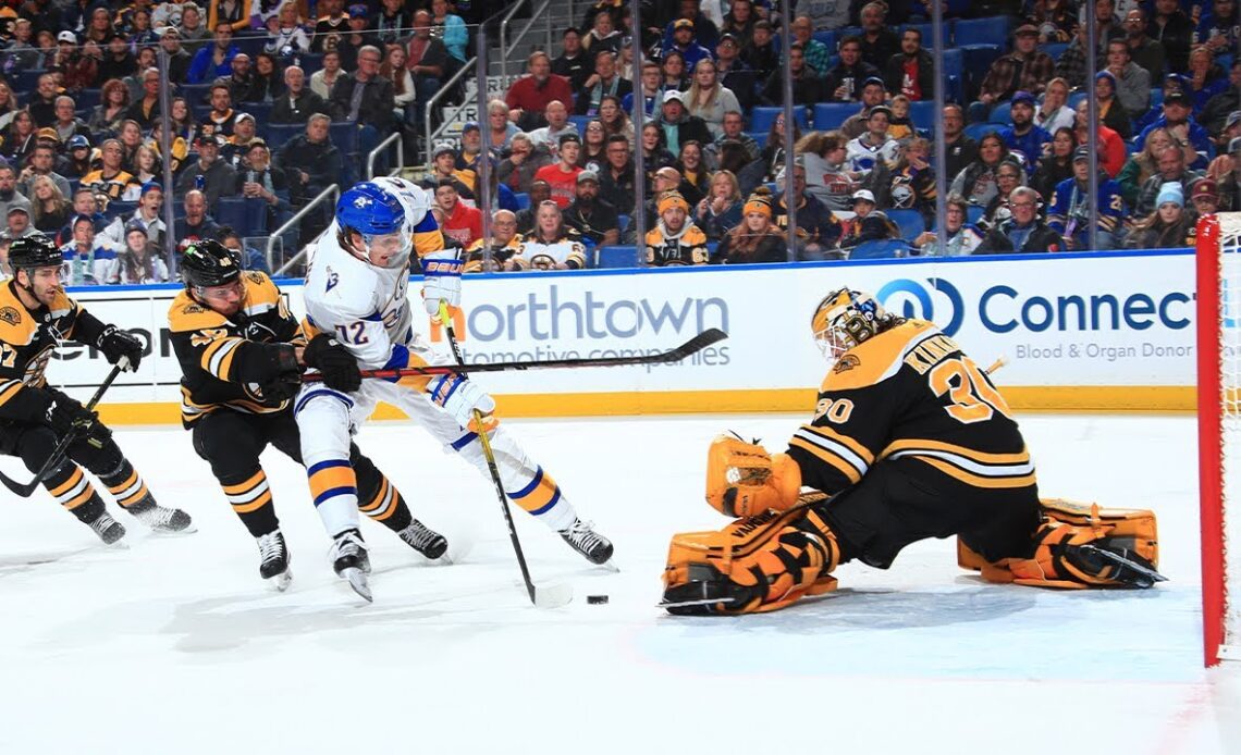 Tage Thompson outmuscles the Bruins for a shorthanded beauty