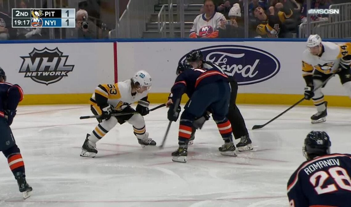 Hudson Fasching with a Goal vs. Pittsburgh Penguins