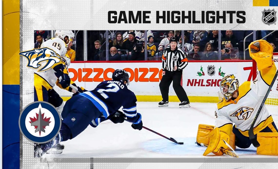 Predators @ Jets 12/15 | NHL Highlights 2022