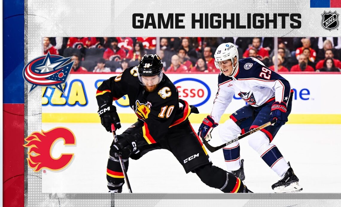 Blue Jackets @ Flames 1/23 | NHL Highlights 2023