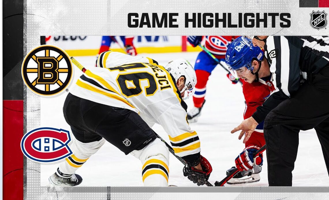 Bruins @ Canadiens 1/24 | NHL Highlights 2023