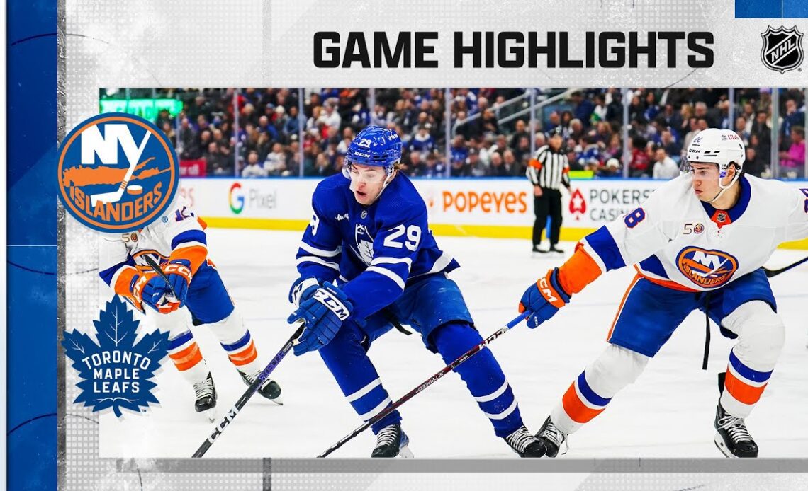 Islanders @ Maple Leafs 1/23 | NHL Highlights 2023