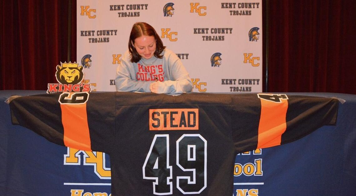 KCHS' Sam Stead signs with DIII King's College as ice hockey recruit - MyEasternShoreMD