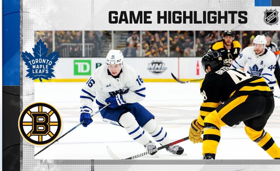 Maple Leafs @ Bruins 1/14 | NHL Highlights 2023