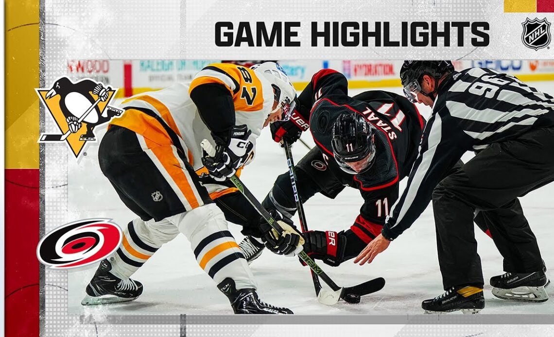 Penguins @ Hurricanes 1/14 | NHL Highlights 2022