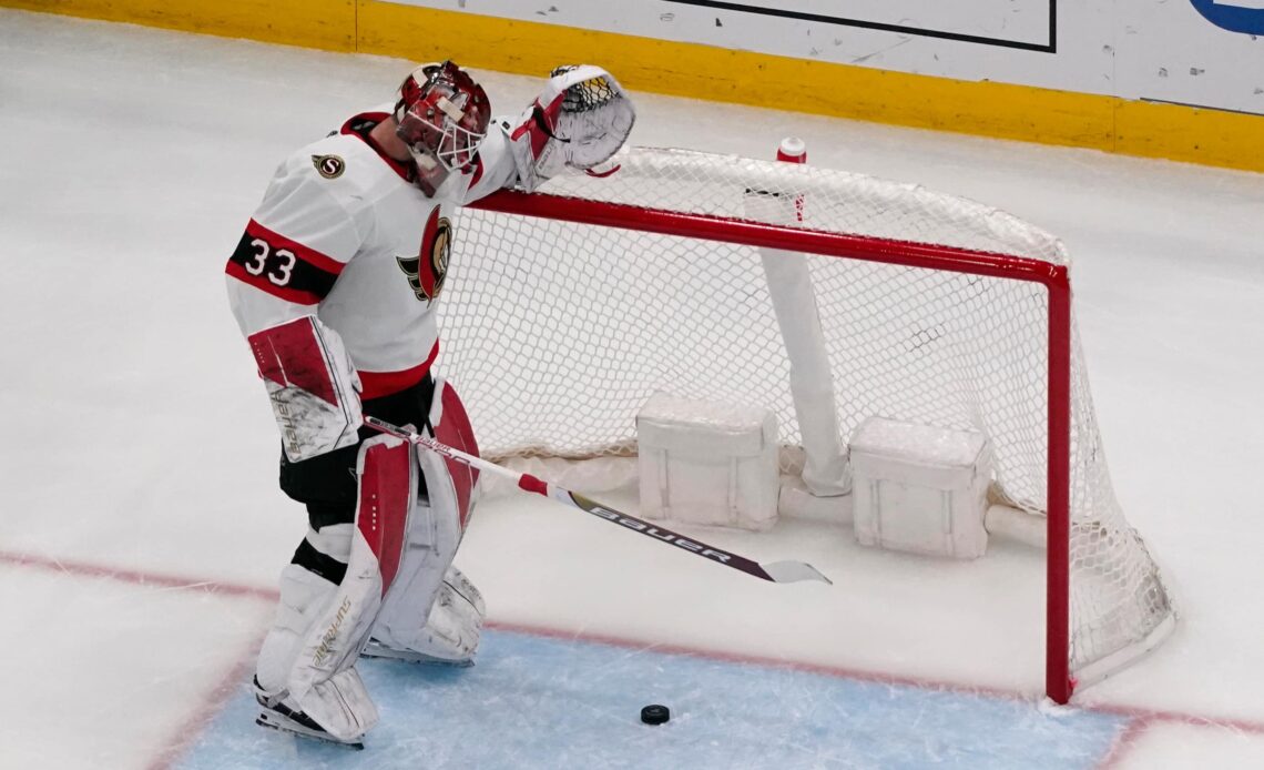 Talbot's turnover leads to winner as Senators fall to Blues