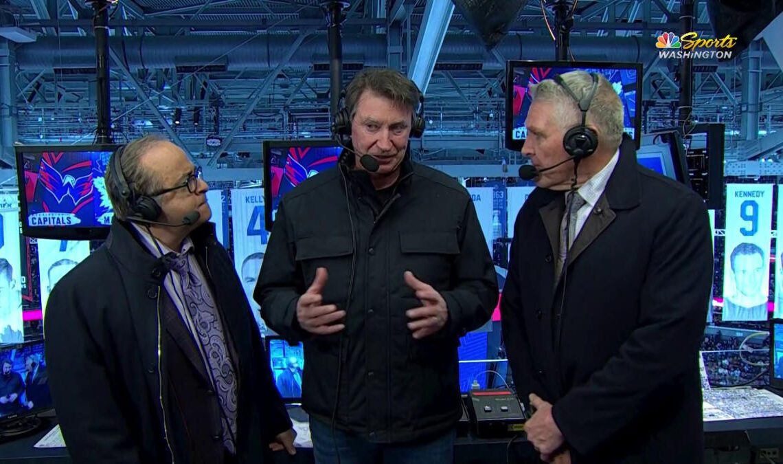 Wayne Gretzky surprises Capitals’ TV booth, talks Alex Ovechkin’s record chase