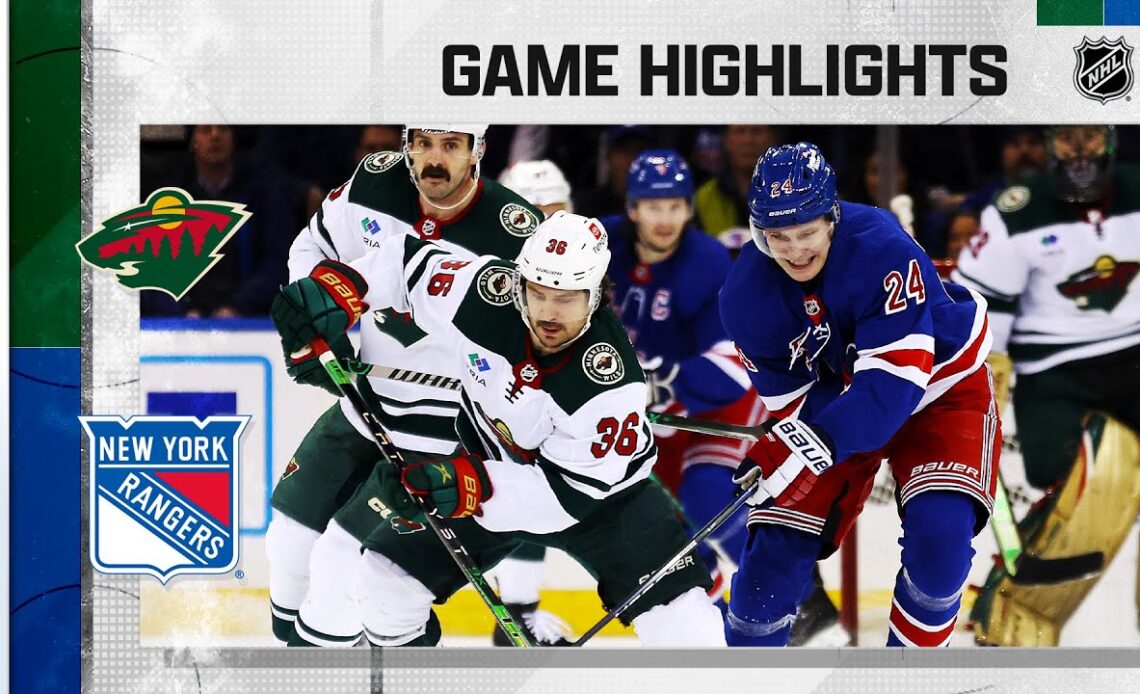 Wild @ Rangers 1/10 | NHL Highlights 2023