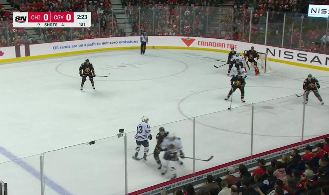 a Goal from Calgary Flames vs. Chicago Blackhawks