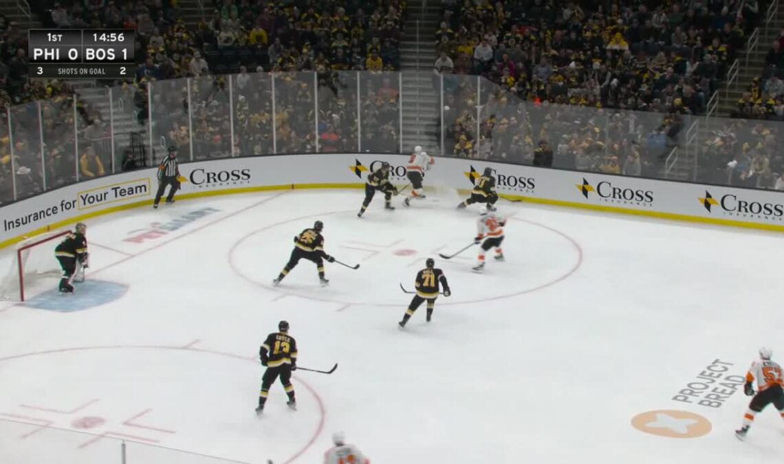 a Goalie Save from Boston Bruins vs. Philadelphia Flyers