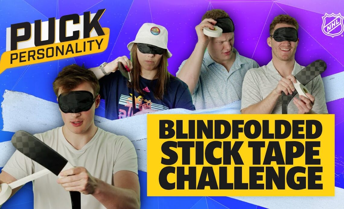 Blindfolded Stick Tape Challenge | Puck Personality