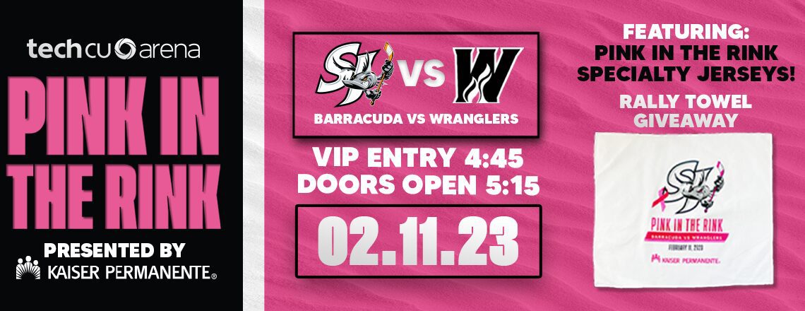 SAN JOSE BARRACUDA TO HOST 'PINK IN THE RINK' NIGHT, FEB. 11