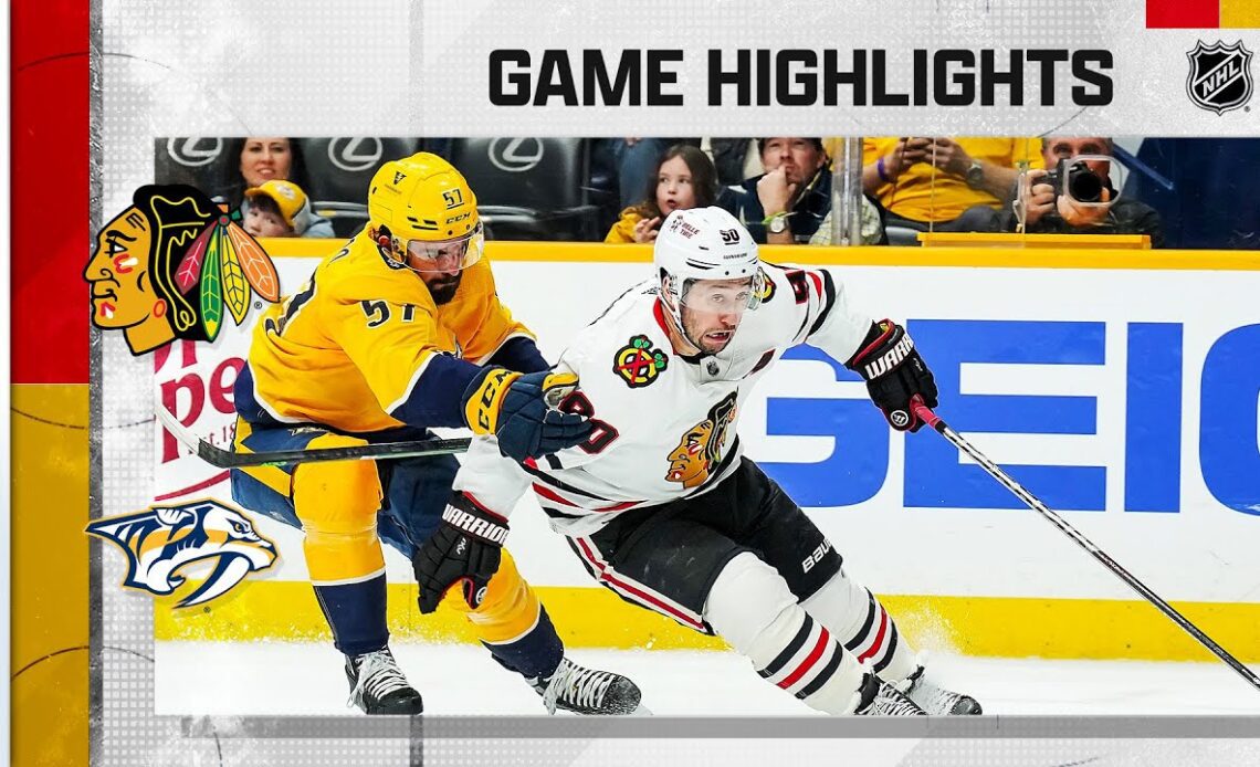 Blackhawks @ Predators 3/16 | NHL Highlights 2023