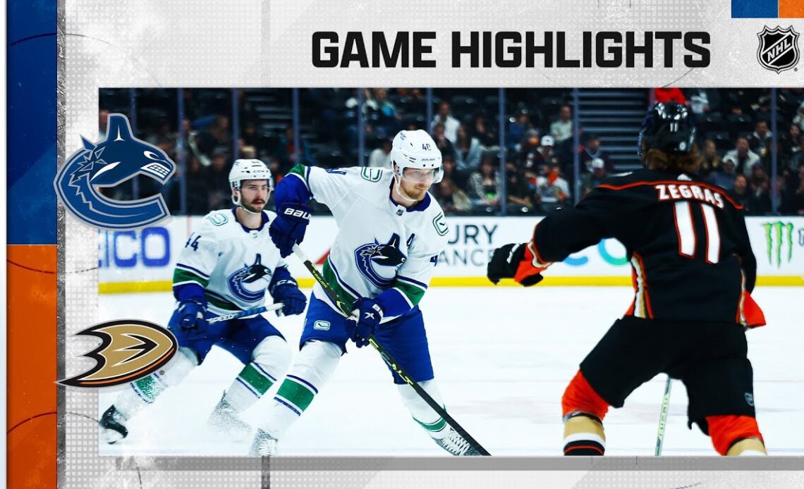 Canucks @ Ducks 3/19 | NHL Highlights 2023