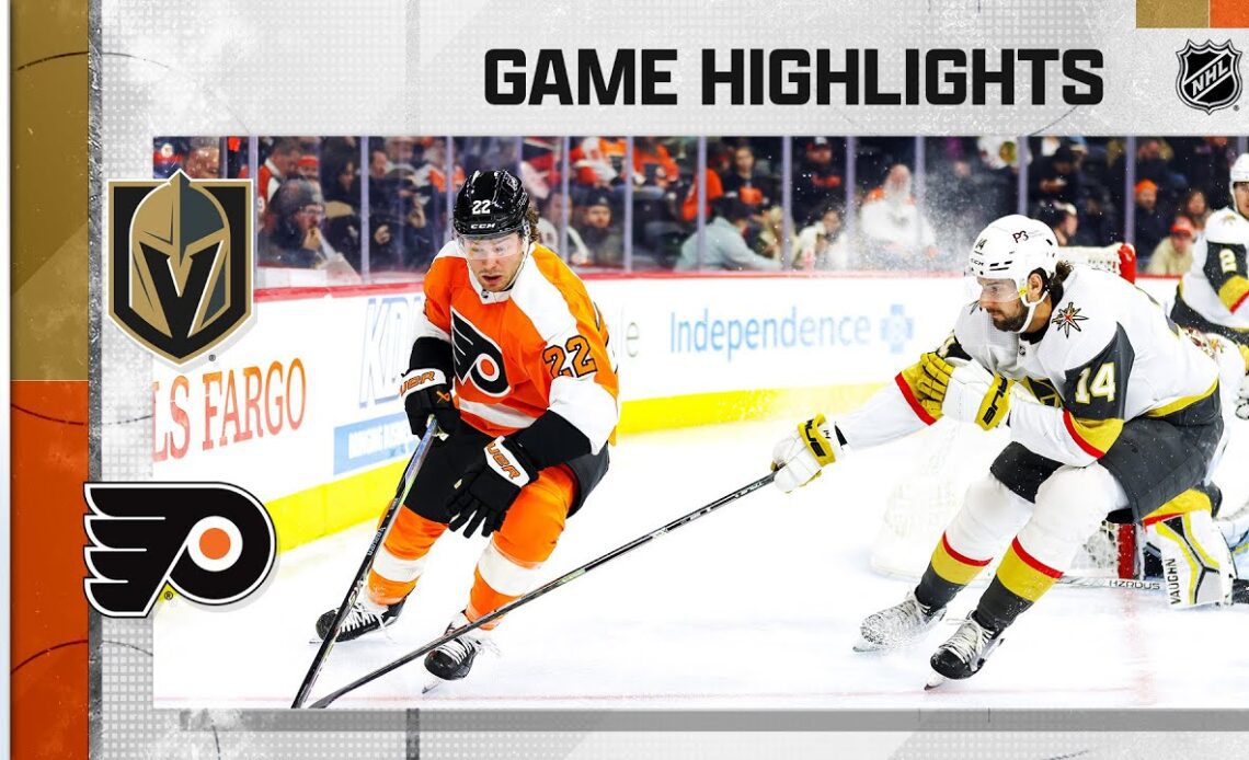 Golden Knights @ Flyers 3/14 | NHL Highlights 2023