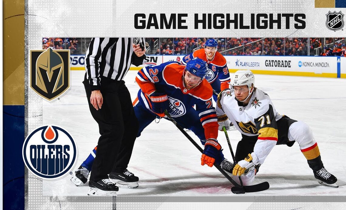Golden Knights @ Oilers 3/25 | NHL Highlights 2023