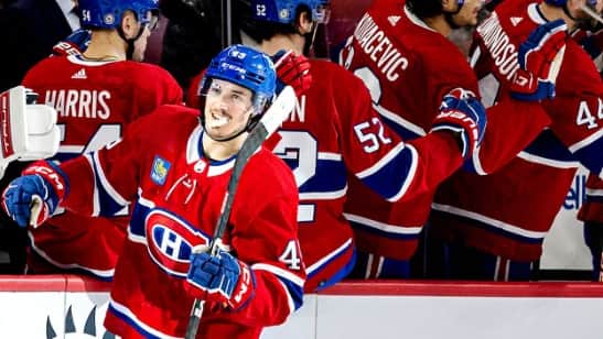 Harvey-Pinard nets 1st career hat trick as Canadiens trounce Blue Jackets