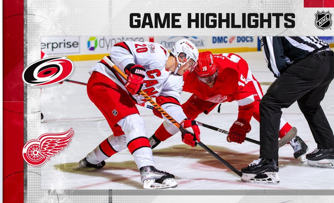 Hurricanes @ Red Wings 3/30 | NHL Highlights 2023