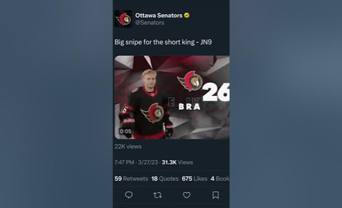 Josh Norris takes over Sens' Twitter