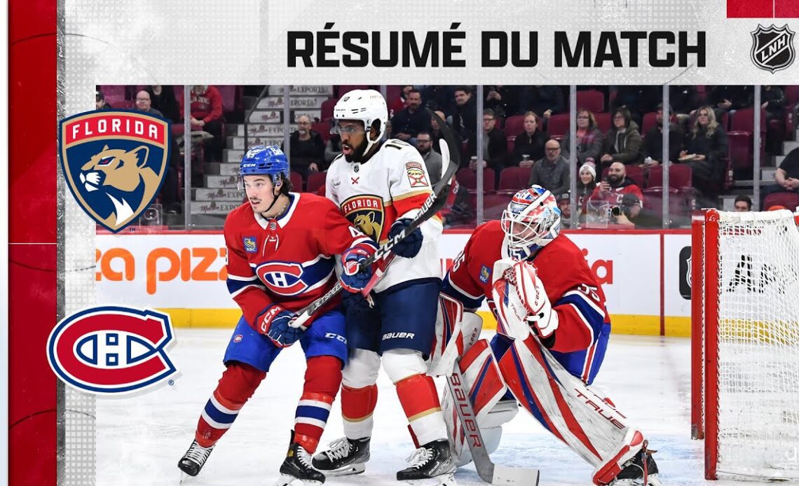 Les Panthers défont les Canadiens et s'accrochent