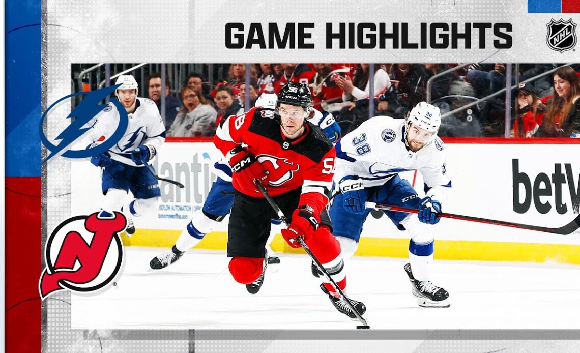 Lightning @ Devils 3/14 | NHL Highlights 2023