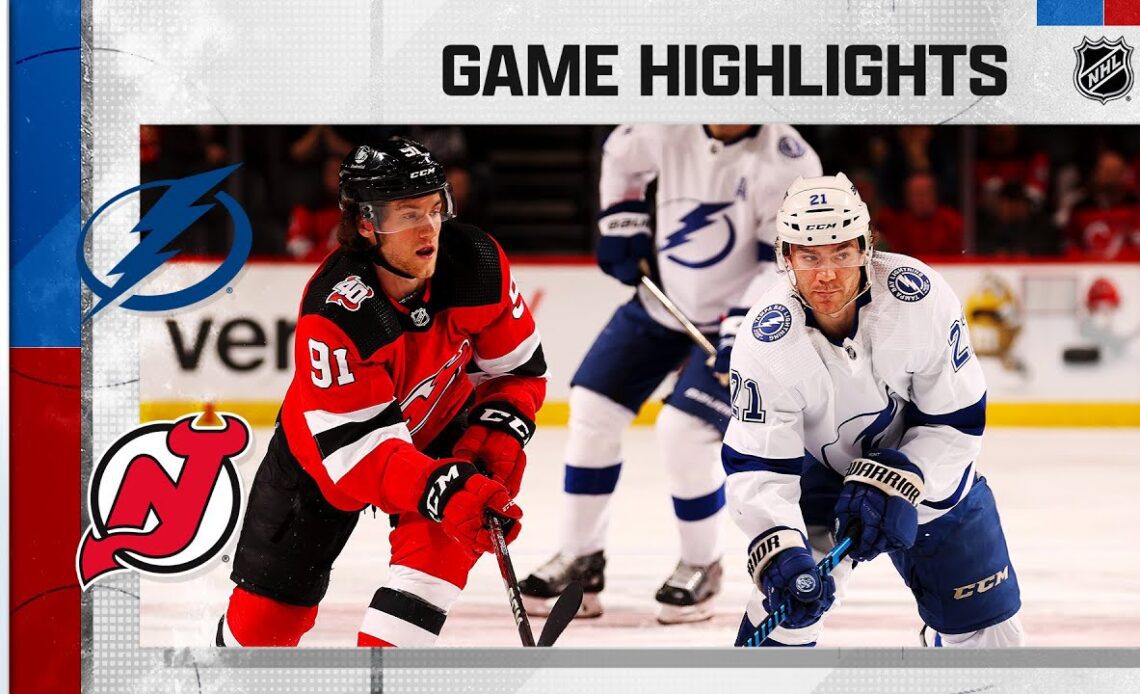 Lightning @ Devils 3/16 | NHL Highlights 2023