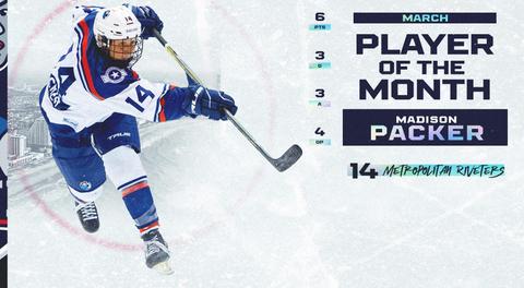 News: PACKER NAMED PHF PLAYER OF THE MONTH FOR MARCH