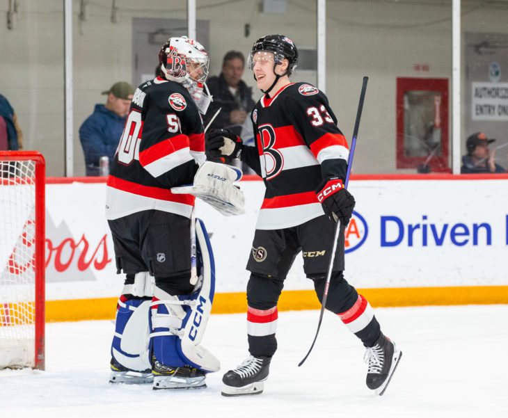 Thomson helps lift Belleville Sens to important win