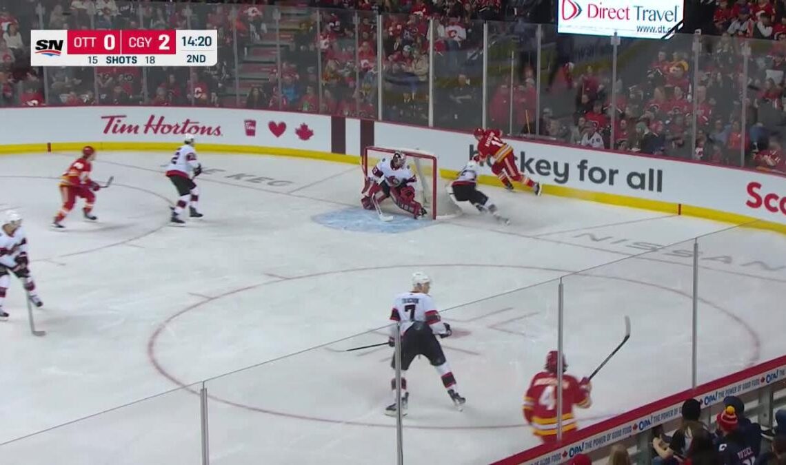 Tim Stutzle with a Goal vs. Calgary Flames