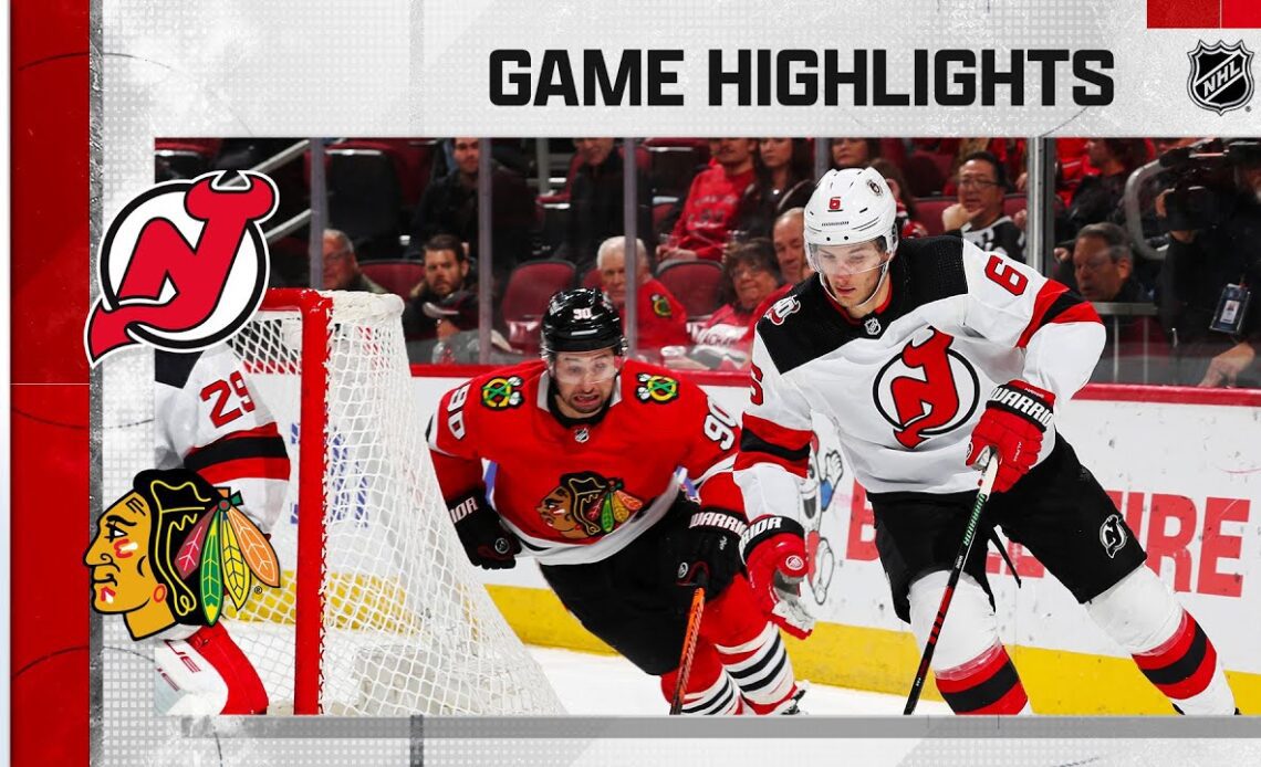 Devils @ Blackhawks 4/1 | NHL Highlights 2023