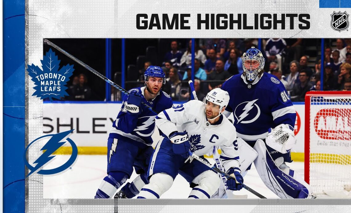 Maple Leafs @ Lightning 4/11 | NHL Highlights 2023