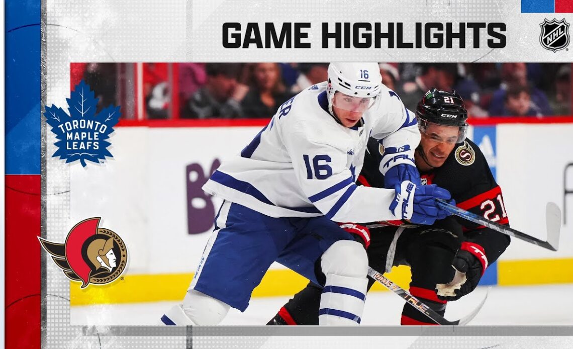 Maple Leafs @ Senators 4/1 | NHL Highlights 2023